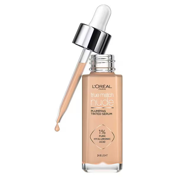 L'Oreal Paris True Match Nude Plumping Tinted Skin Serum, 1% Hyaluronic Acid