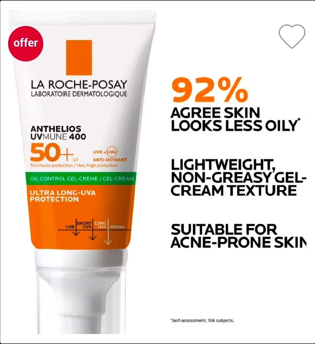 La Roche-Posay Anthelios UVMUNE 400 Oil Control Gel Cream SPF50+ 50ml