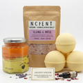 Luxury Spa Gift Bundle Essential Oil Bath Bombs Himalayan Salt Sugar Scrub
