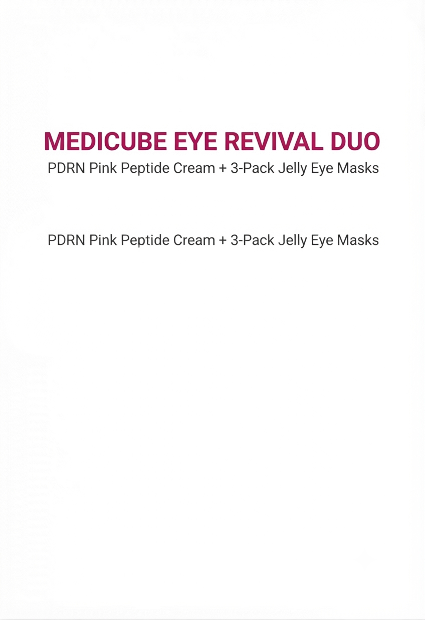 Medicube PDRN Pink Peptide Eye Cream & Collagen Jelly Eye Mask 3-Pack Set