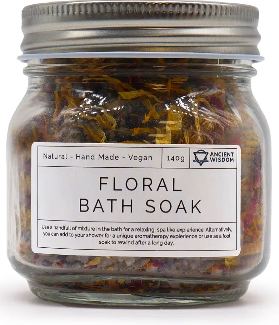Ancient Wisdom Floral Bath Soak with Lavender and Chamomile - 140g