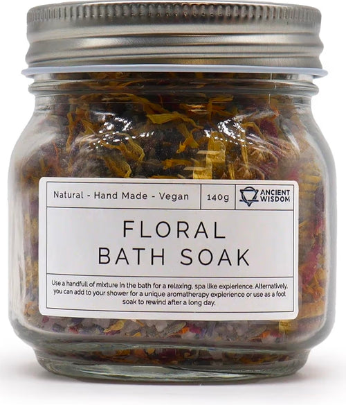 Ancient Wisdom Floral Bath Soak with Lavender and Chamomile - 140g