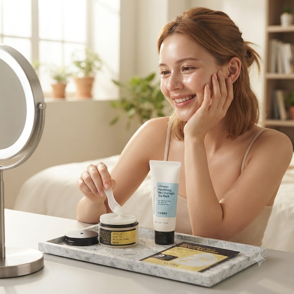 [COSRX] [Advanced Snail 92] Cream, Rice Overnight Mask & Hydrogel Sheet Mask Bundle