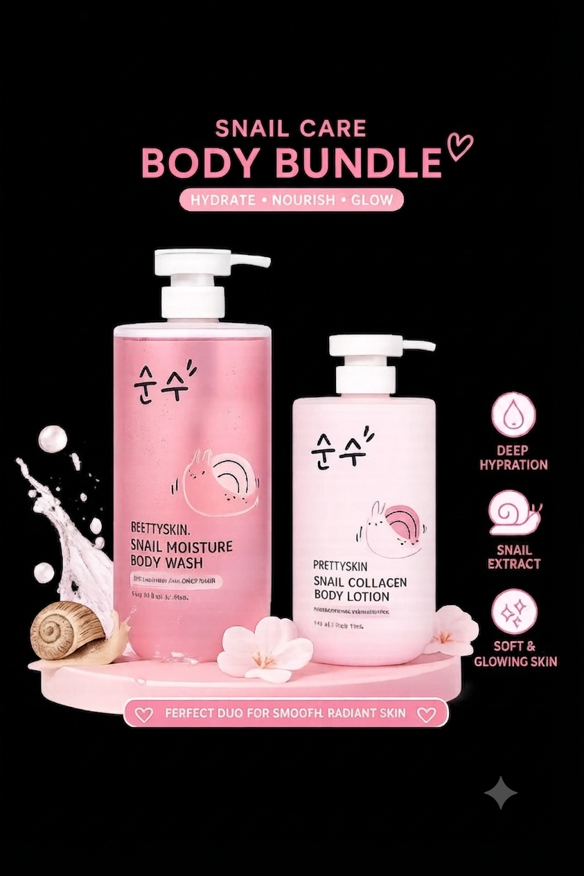 Prettyskin. Snail Care Body Bundle