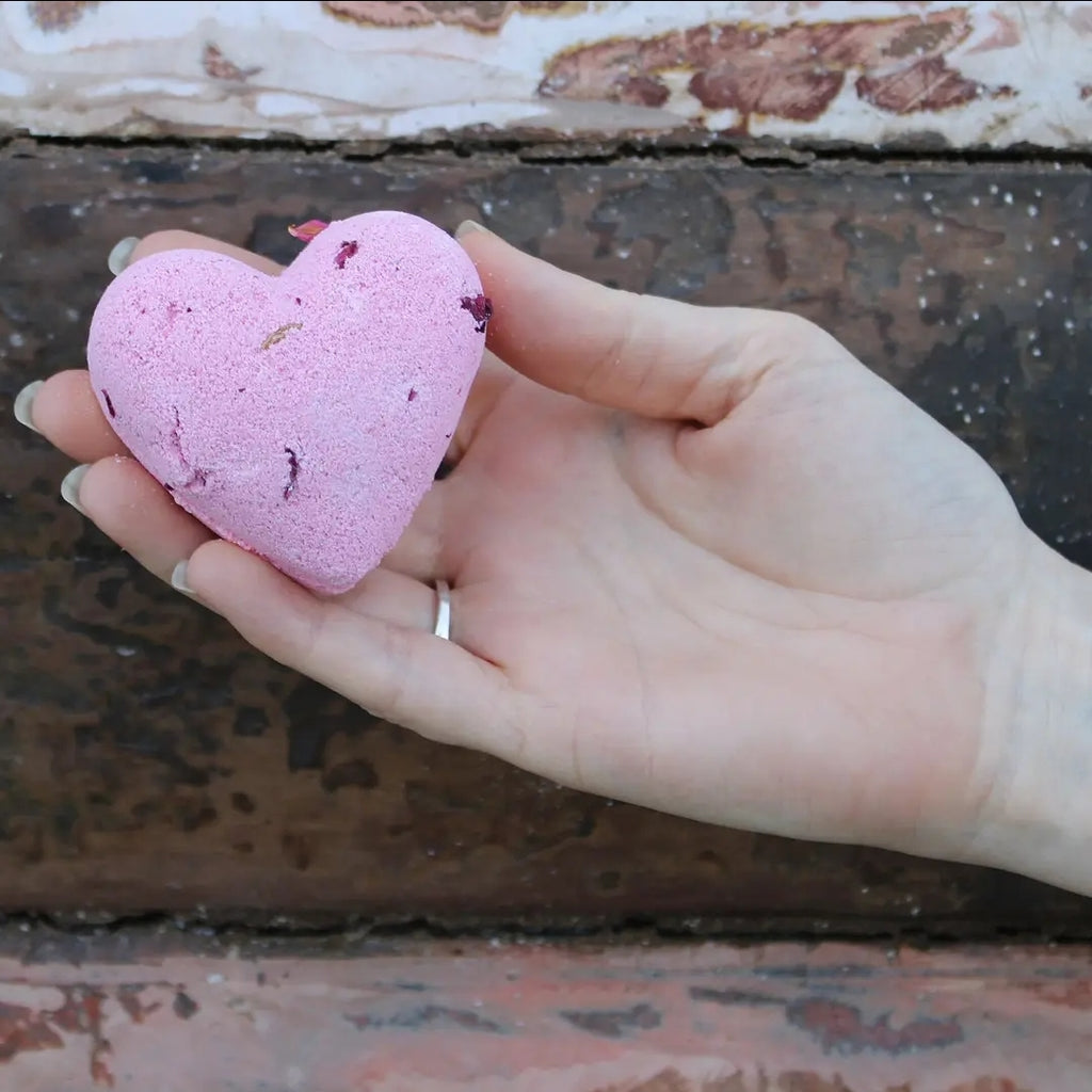Love heart bath bomb -70 gr ylang & Rose (×3)