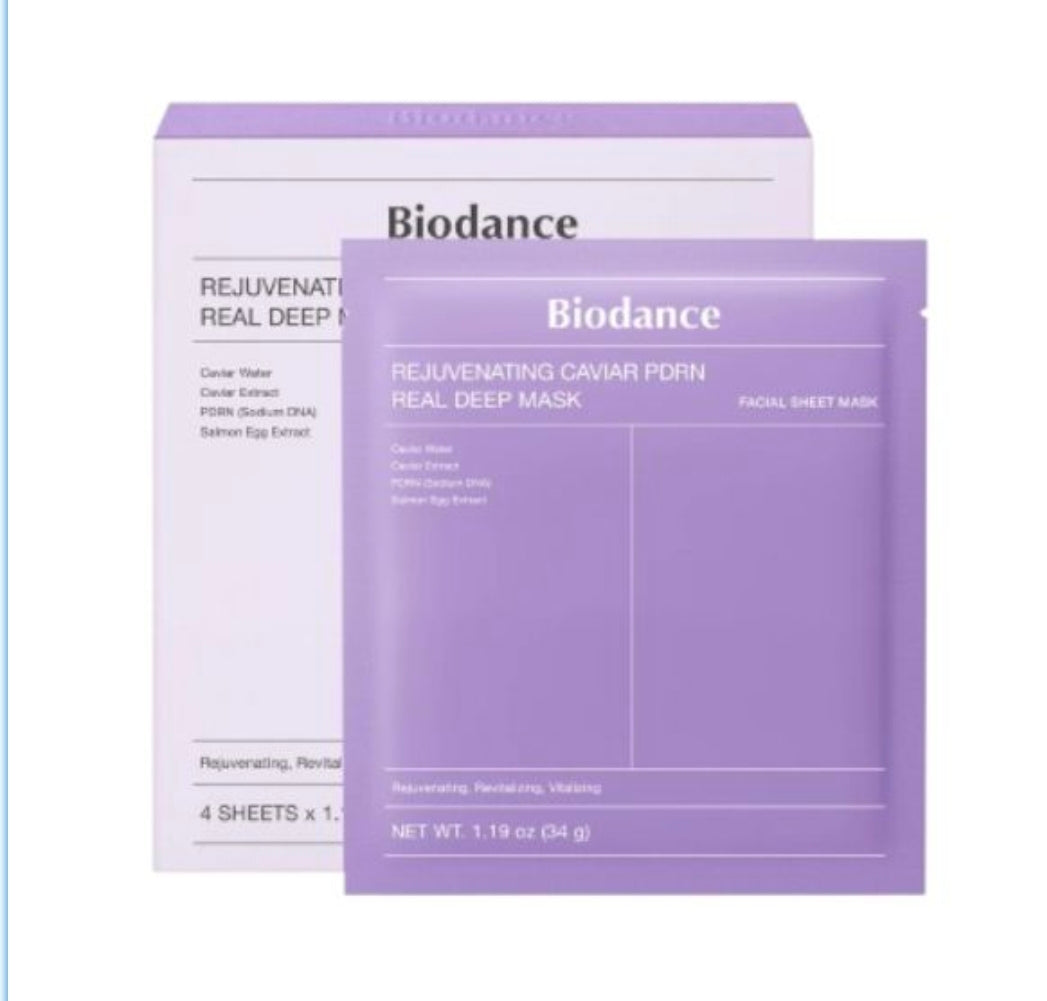 Biodance - Rejuvenating Caviar PDRN Real Deep Mask - 4pcs