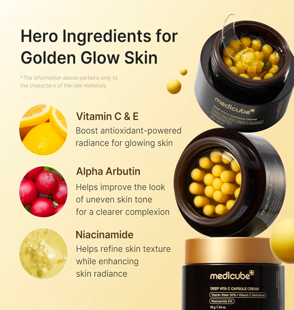 Medicube Deep Vitamin C Golden Capsule Face Moisturiser 55g