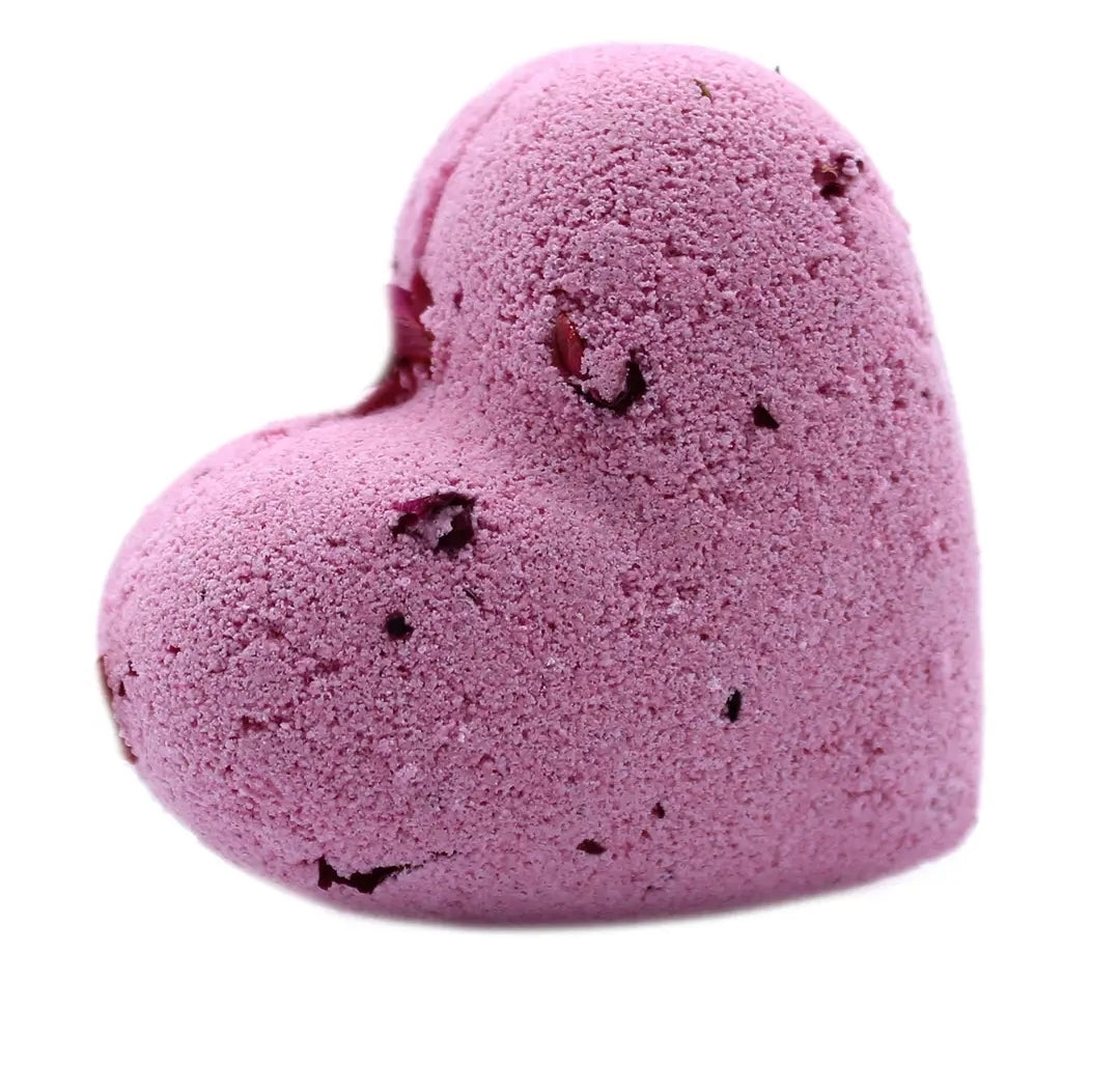 Love heart bath bomb -70 gr ylang & Rose (×3)